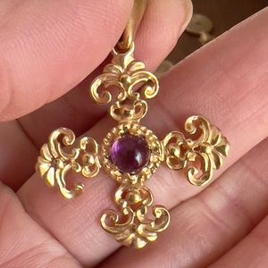 *Just sold* 14k Gold Byzantine Era Pendant with Amethyst